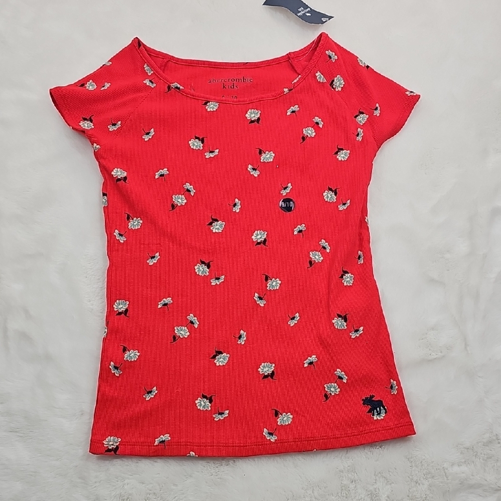 Abercrombie Kids- Red Flower Shirt 9/10